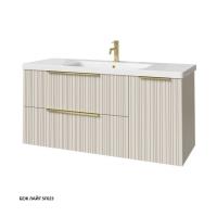 Тумба под раковину Caprigo Rain 120 1166х446 мм (2 ящика, 1 дверь) 36517R SF-023 беж лайт