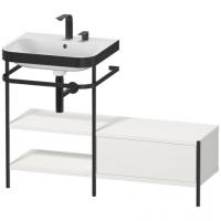Консоль с раковиной Duravit Happy D.2 Plus 1200х490 мм HP4750E3939 чёрный/скандинавский белый матовый