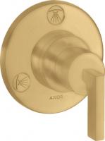 Запорный/переключающий вентиль Axor Citterio Trio/Quattro (внешняя часть) 39920250 шлифованное золото