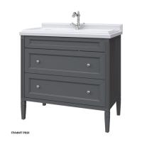 Тумба под раковину Caprigo Albion Concept 90 886х498 мм (2 ящика) 34018 UV TP810 графит