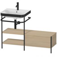 Консоль с раковиной Duravit Happy D.2 Plus 1200х490 мм HP4750O7171 чёрный/средиземноморский дуб