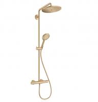 Душевая система с термостатом для душа Hansgrohe Croma Select S Showerpipe 280 1jet EcoSmart 26891140 шлифованная бронза