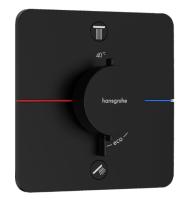 Термостат Hansgrohe ShowerSelect Comfort Q (внешняя часть для 2 потребителей) 15583670 матовый чёрный