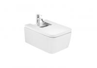 Биде подвесное с крышкой Roca Inspira Square 357535000/80653200B белый