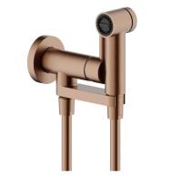 Комплект гигиенического душа встроенный Nobili AV00600RTP матовое красное золото