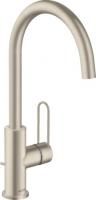 Смеситель для раковины Axor Uno 240 ComfortZone 38036820 шлифованный никель