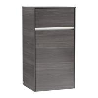 Боковой шкафчик Villeroy & Boch Collaro 404x748 мм петли слева, с подсветкой C032L0FQ дуб графитовый