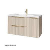 Тумба под раковину Caprigo Rain-Smalty 100 976х446 мм (2 ящика, 1 дверь) 36515R EML 052 светло-кофейный