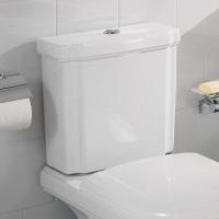 Бачок для унитаза Villeroy & Boch Hommage подвод воды сбоку или сзади CeramicPlus 772116R1 альпийский белый/латунь