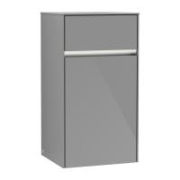 Боковой шкафчик Villeroy & Boch Collaro 404x748 мм петли слева, с подсветкой C032L0FP серый глянцевый