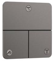 Запорный вентиль Hansgrohe ShowerSelect Comfort Q (внешняя часть для 3 потребителей) 15587340 шлифованный чёрный хром