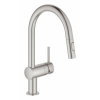Смеситель для кухни Grohe Minta с выдвижным изливом 32 321 DC2 суперсталь