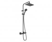 Душевая система с термостатом для душа Hansgrohe Vernis Shape Showerpipe 230 1jet 26286670 матовый чёрный