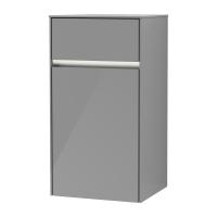 Боковой шкафчик Villeroy & Boch Collaro 404x748 мм петли справа, с подсветкой C032L1FP серый глянцевый