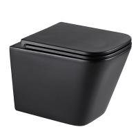 Унитаз подвесной Lemark Florex Торнадо 3.0 безободковый с сиденьем 9612002 чёрный матовый