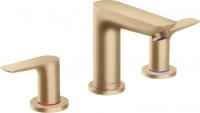 Смеситель для раковины Hansgrohe Talis E на 3 отверстия 71733140 шлифованная бронза
