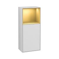 Тумба Villeroy & Boch Finion 418х270х936 мм петли слева F500HFGF белый глянцевый/матовое золото