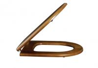 Сиденье с крышкой для унитаза Villeroy & Boch Hommage 9926K600 орех/латунь