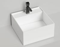 Раковина накладная Salini Armonia Square Top 02 450x450 мм S-Sense 130512TG белый глянец