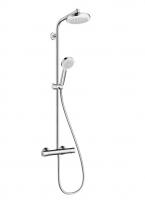 Душевая система с термостатом для душа Hansgrohe Crometta Showerpipe 160 1jet 27264400 белый/хром
