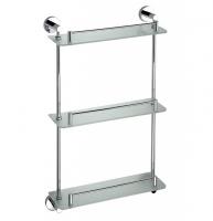 Полка для душа тройная Bemeta Omega 400 мм с ограничителем 104202132 хром