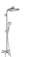 Душевая система с однорычажным смесителем для душа Hansgrohe Crometta S Showerpipe 240 1jet 27269000 хром