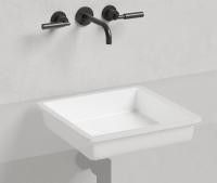 Раковина встраиваемая снизу Salini Marea 07 420x420 мм S-Stone 1802207M белый матовый