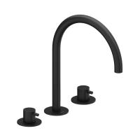 Смеситель для раковины Ravak Espirit ES 018.20BLM на три отверстия 270 мм X070275 матовый чёрный