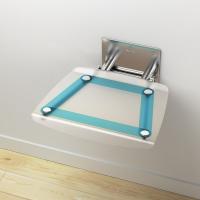 Сиденье откидное Ravak Ovo-B Decor B8F0000031 бело-голубой