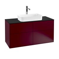 Тумба под раковину Villeroy & Boch Finion 1200х501 мм F26200HB пион/чёрный