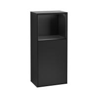 Тумба Villeroy & Boch Finion 418х270х936 мм петли слева, с зарядной станцией F520PDPD чёрный матовый/чёрный матовый