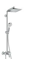 Душевая система с однорычажным смесителем для душа Hansgrohe Crometta E Showerpipe 240 1jet 27284000 хром