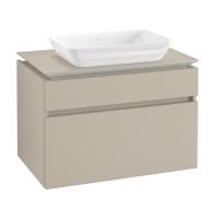 Тумба под раковину Villeroy & Boch Legato 800х500 мм с подсветкой B703L0VK мягкий серый