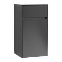 Боковой шкафчик Villeroy & Boch Collaro 404x748 мм петли слева C03200PD чёрный матовый