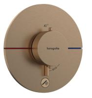 Термостат Hansgrohe ShowerSelect Comfort S (внешняя часть для 1 потребителя с доп.выходом) 15562140 шлифованная бронза
