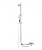 Душевой гарнитур Hansgrohe Raindance Select S 120 3jet со штангой 110 см и мыльницей, левосторонний 26324400 белый/хром