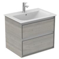 Тумба под раковину Ideal Standard Connect Air 600x440 мм E0818PS светло-серое дерево/белый матовый