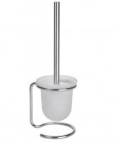 Туалетный ёрш Bemeta Neo напольный, белая щётка 104113105 шлифованная сталь