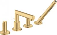Смеситель для ванны Axor Uno на 4 отверстия 45444250 шлифованное золото