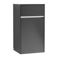 Боковой шкафчик Villeroy & Boch Collaro 404x748 мм петли слева, с подсветкой C032L0PD чёрный матовый