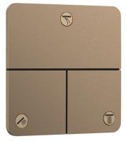 Запорный вентиль Hansgrohe ShowerSelect Comfort Q (внешняя часть для 3 потребителей) 15587140 шлифованная бронза