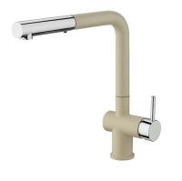 Смеситель для кухни Paini Cox с выдвижной лейкой HD55566CR1KM сахара/хром