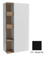 Подвесная колонна Jacob Delafon Terrace Premium 750х350х1500 мм петли справа EB1741DRU-274 чёрный глянцевый