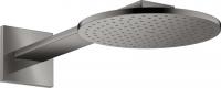 Верхний душ Axor ShowerSolutions 250 2jet с держателем 35296330 полированный чёрный хром