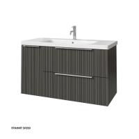 Тумба под раковину Caprigo Rain 100 976х446 мм (2 ящика, 1 дверь) 36515L SF-019 графит