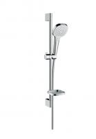 Душевой гарнитур Hansgrohe Croma Select E Vario со штангой 65 см и мыльницей 26586400 белый/хром