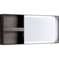 Зеркало Geberit Citterio 1334x584х140 мм с боковой полкой 500.571.JJ.1 серо-коричневый дуб
