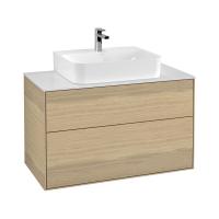 Тумба под раковину Villeroy & Boch Finion 1000х501 мм F10100PC дуб/белый