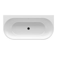 Ванна акриловая пристенная Ravak Freedom Wall 166x80 см (чёрный слив) XC00100033 белый