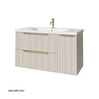 Тумба под раковину Caprigo Rain 100 976х446 мм (2 ящика, 1 дверь) 36515R SF-023 беж лайт